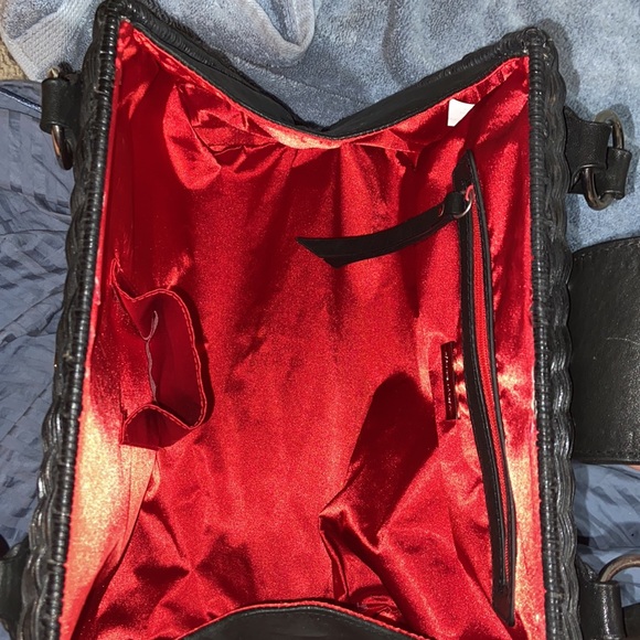 RARE Like new Adrienne Vittadini | vintage 90's wicker bag calf hair - Picture 14 of 16